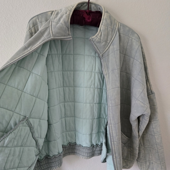 Davi & Dani Washed Soft Comfy Quilting Zip-up Barn Jacket Winter Casual Large - Picture 7 of 16